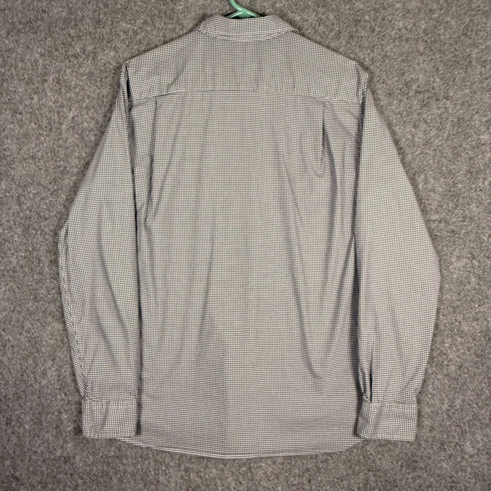 Vineyard Vines OTG Performance Shirt Men's Medium Blue Gingham Cotton Blend - Picture 3 of 8